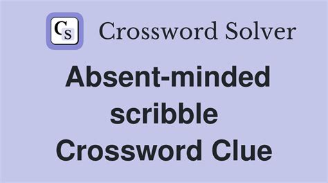 scribble on crossword clue